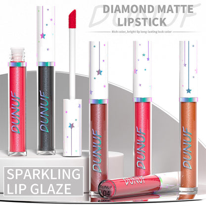 12 Color Shimmer Liquid Lipstick Long Lasting Waterproof Glossy Finish Lip Gloss
