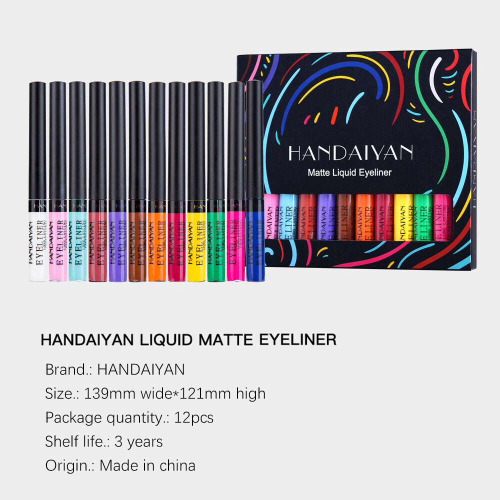 12pcs Gift Set Eye Shadow & Eyeliner Matte & Quick-Dry Makeup for Women