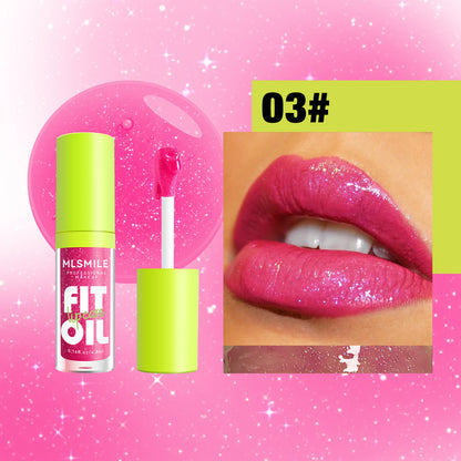 8 Color Lip Gloss Lip Oil Lip Glaze Moisturizing Mirror Long-lasting Pearl Beep