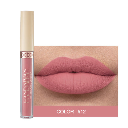 HANDAIYAN Velvet Lip Gloss for Women Matte Liquid Lipstick 12Colors Long-Lasting