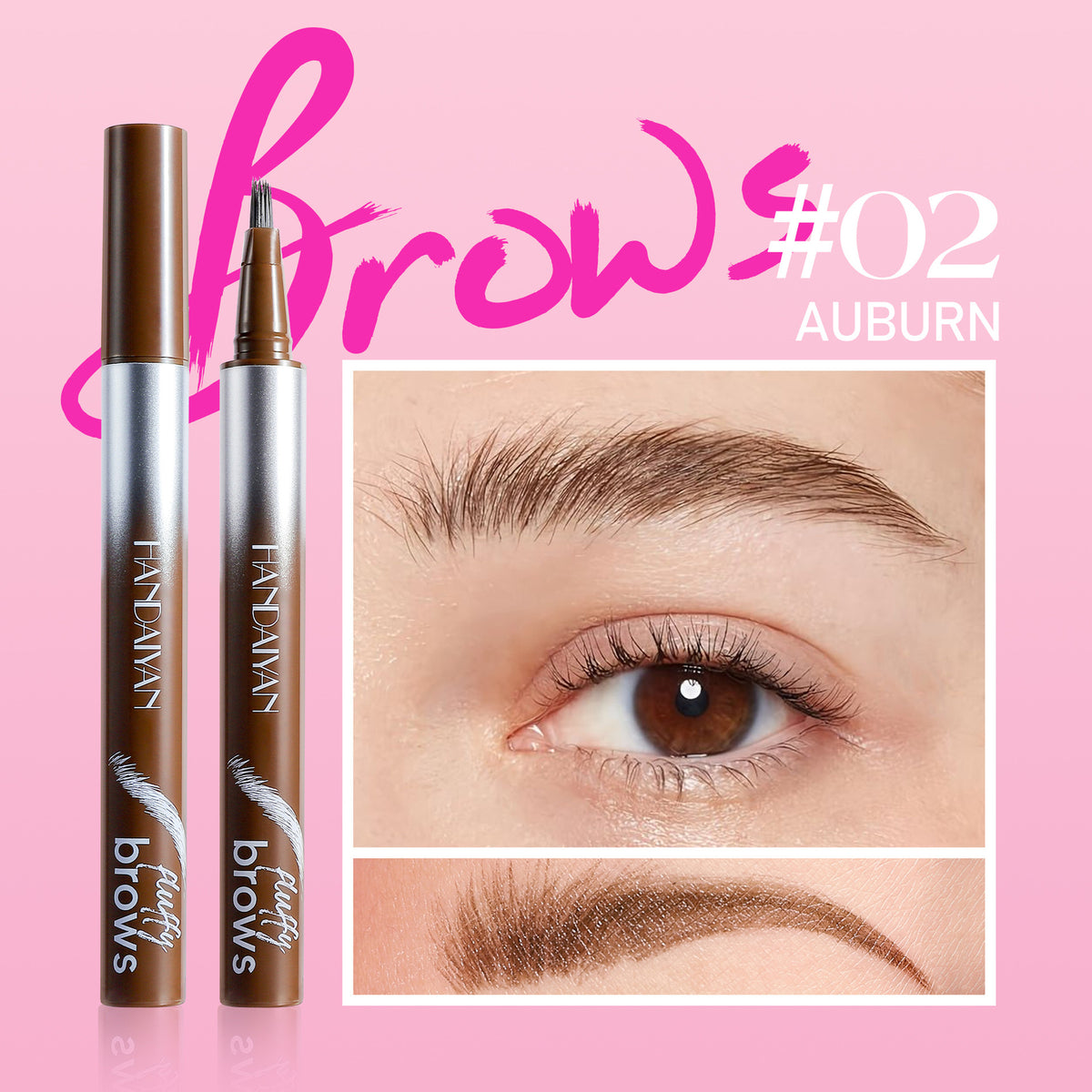 Makeup for Women Eyebrow Liner 5-Color Waterproof Liquid Brow Pen Smudge-Proof