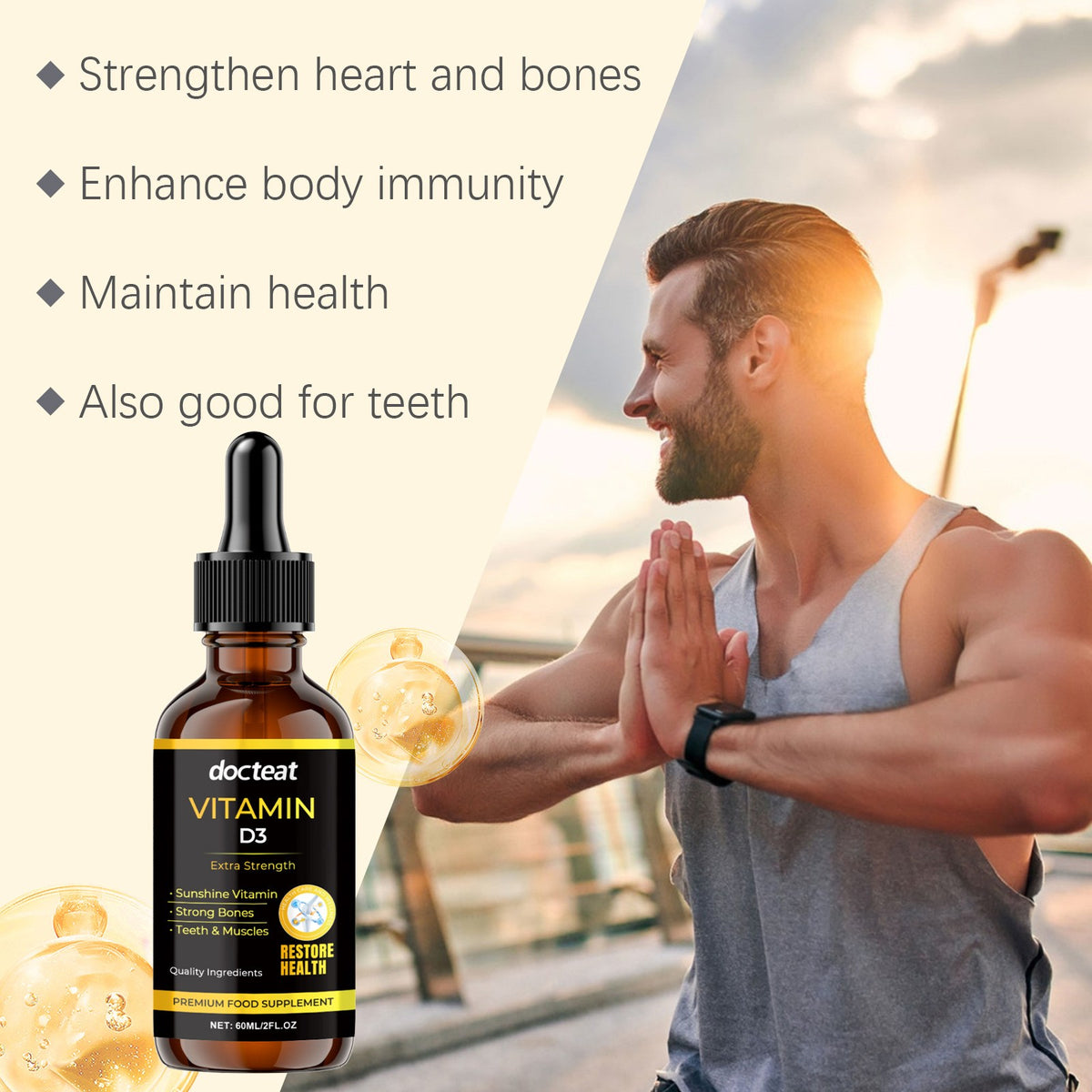 Docteat Joint Comfort Drops - Leg & Body Support Liquid Formula