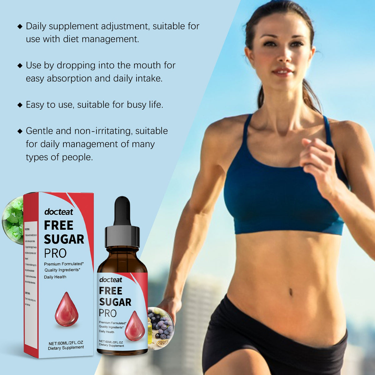 Docteat Sugar Metabolism & Energy Support Drops - Dietary Supplement