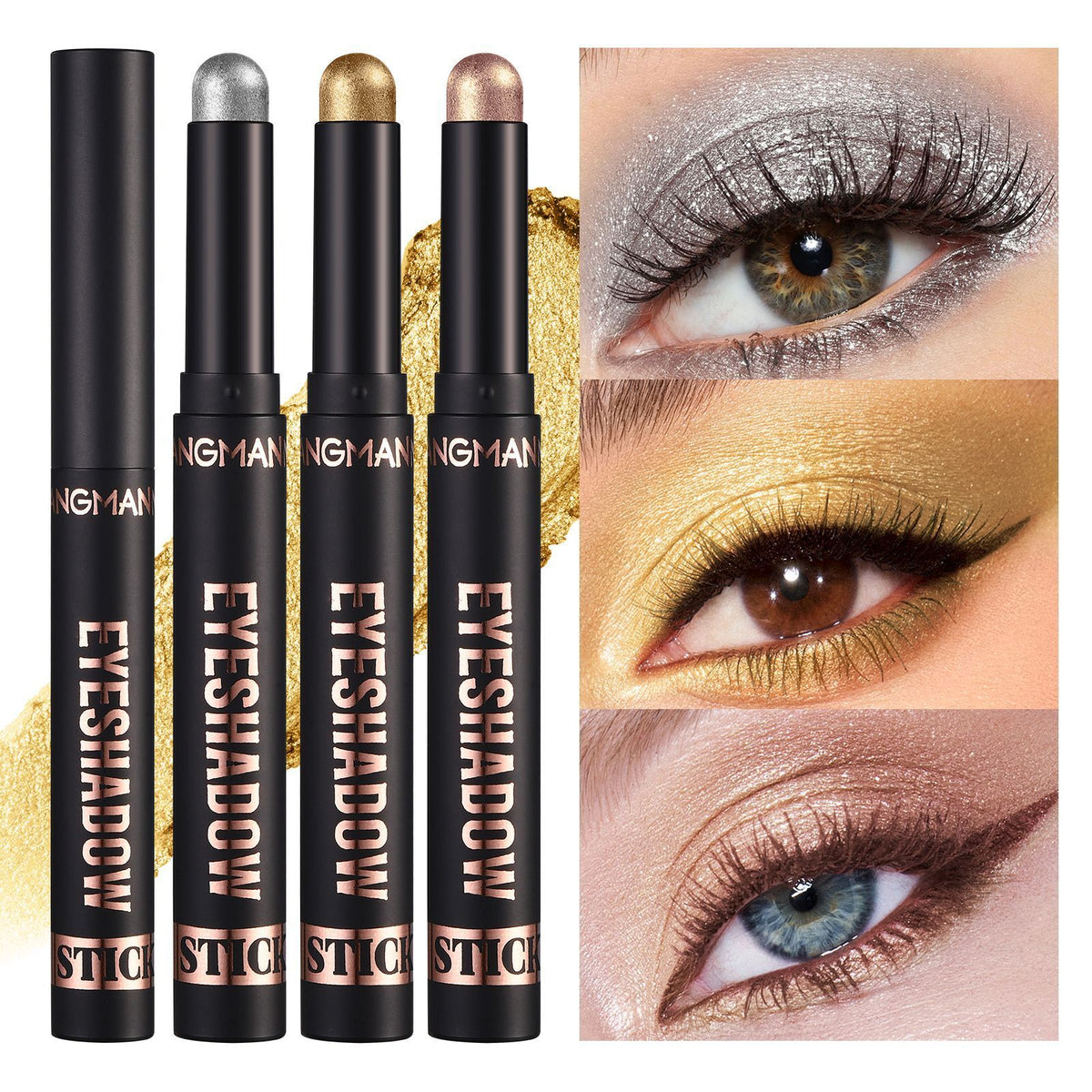 Waterproof Eye Shadow Sticks - Matte & Shimmer, Longwear, No Creasing