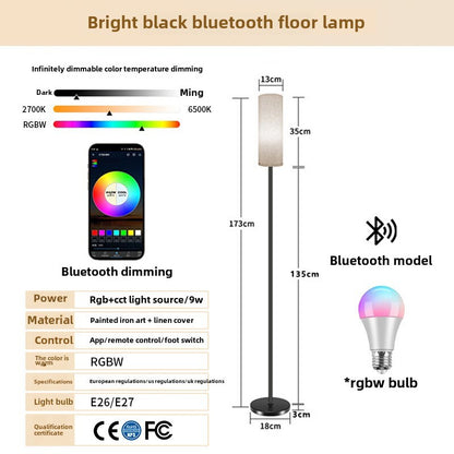LED Floor Lamp High-end Bedroom Bedside Table Lamp RGB Bluetooth Dimming