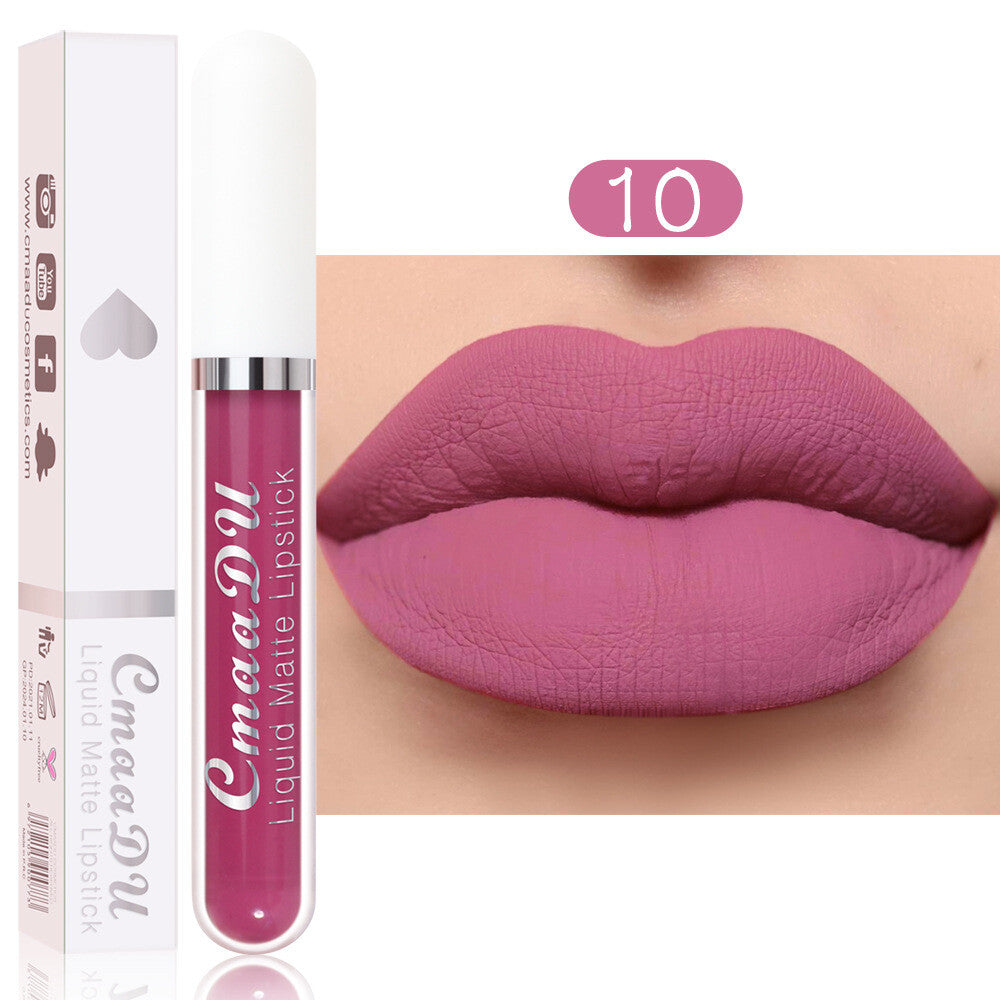 18 Colors Matte Liquid Lipstick - Waterproof, Transfer-Resistant Lip Gloss