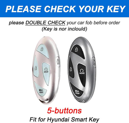 Key Fob Cover for Hyundai with Keychain Soft TPU Key Case Shell for Hyundai Key