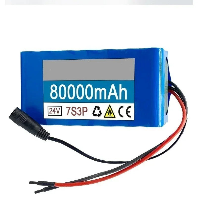 24V 80Ah 7S3P  Rechargeable Li-ion Battery Pack with BMS for E-Bike Scooter
