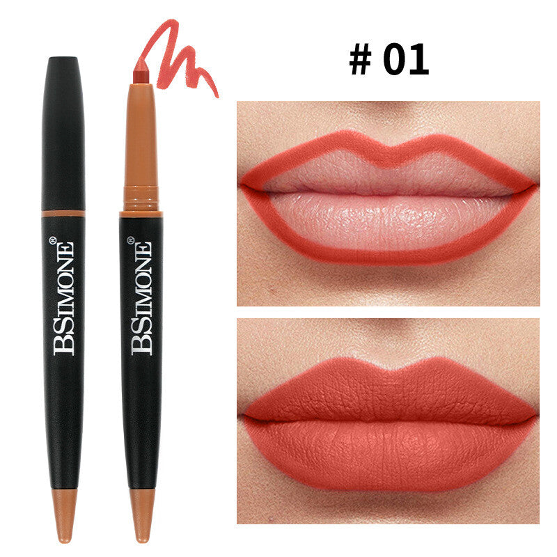 Matte Lip Liner & Lipstick 2-in-1 💋 Waterproof & Smudge Proof 🌸 Velvet Finish