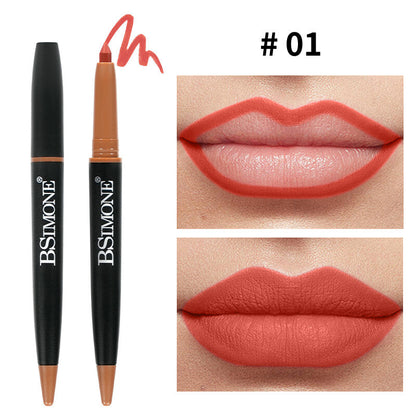 Matte Lip Liner & Lipstick 2-in-1 💋 Waterproof & Smudge Proof 🌸 Velvet Finish