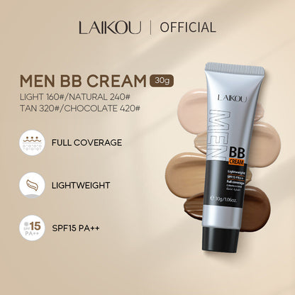 1.06oz BB Cream For Men Makeup Base Cover Flaws Oil Control Anti-Aging