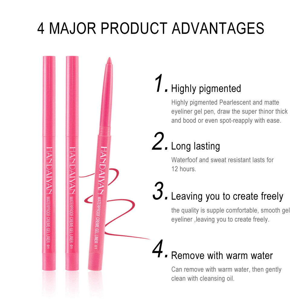 20-Color Waterproof Eyeliner Gift Set Quick-Dry Matte Colorful Makeup for Women