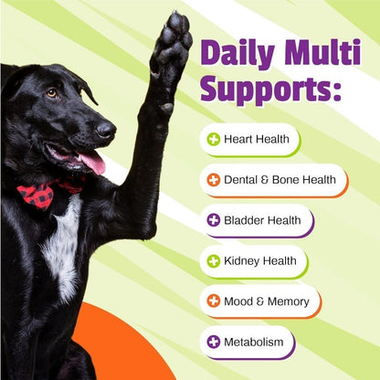 Daily Dog Multivitamin Chews with Amino Acids for Energy & Health