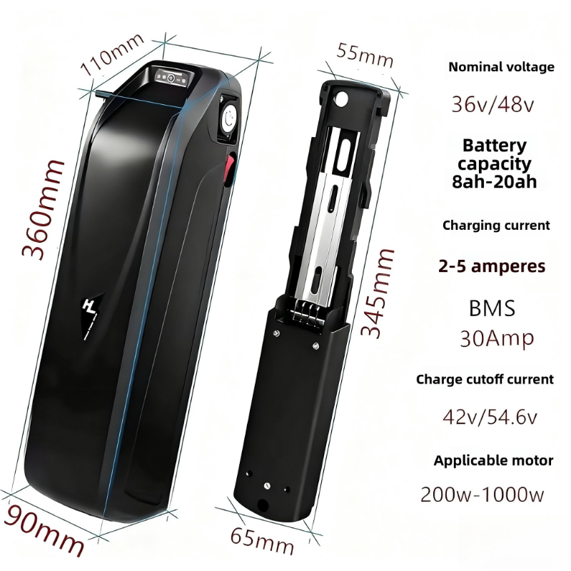 48V 52V Li-ion Power Battery for Mountain Folding E-Bike  Electric Scooter