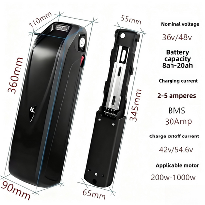 48V 52V Li-ion Power Battery for Mountain Folding E-Bike  Electric Scooter