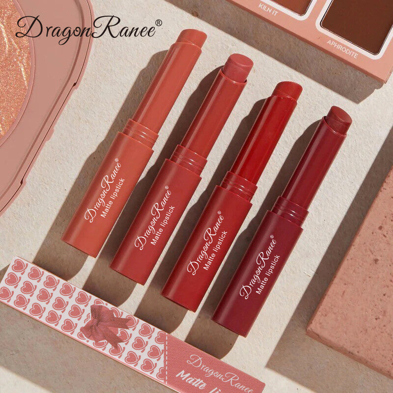Matte Velvet Lipstick & Lip Liner - Nude & Red Waterproof Long lasting