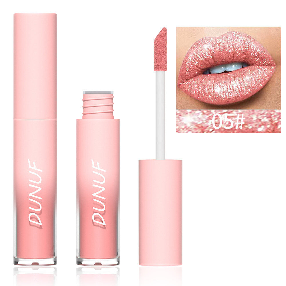 18-Color Diamond Lip Gloss - Glitter Shine, Waterproof, Long Lasting Vagen