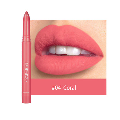 Lipstick Pencil Waterproof Non Stick Cup Matte Lipliner Thread Hook Lip Marker