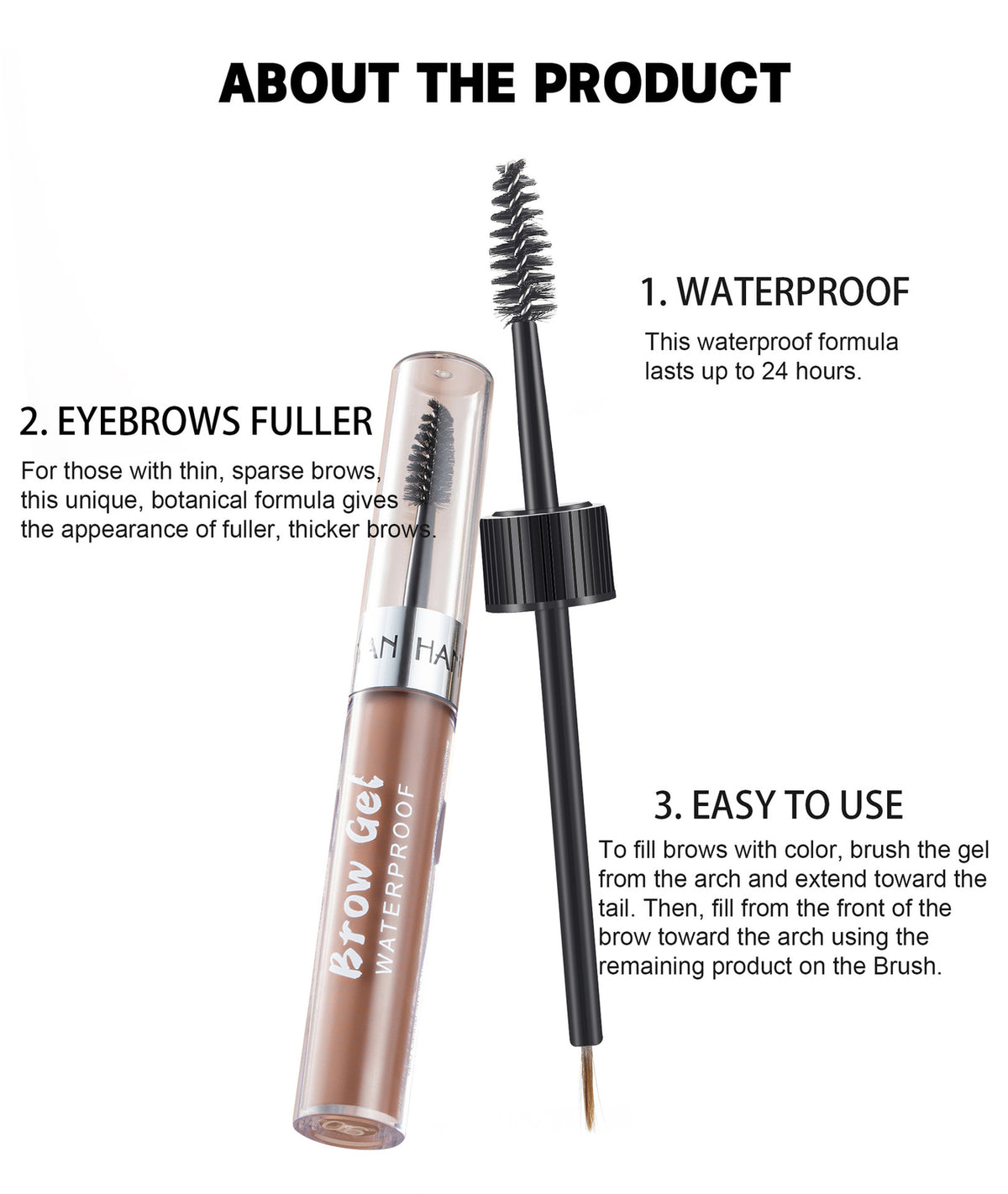 Dual-Ended Eyebrow Liner Waterproof & Smudge-Proof · Quick-Dry Brow Pen & Tint