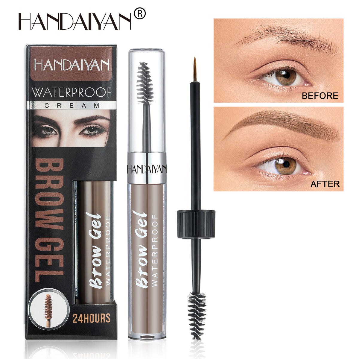 Dual-Ended Eyebrow Liner Waterproof & Smudge-Proof · Quick-Dry Brow Pen & Tint