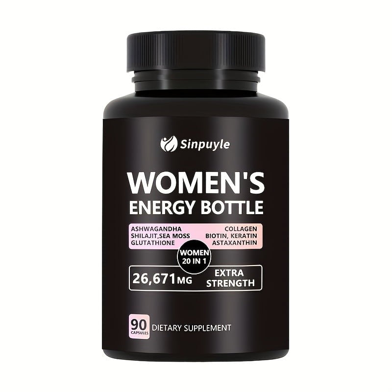 Sinpuyle Women's Extra Strength Energy&Wellness Supplement-1 Bottle 90 Capsules