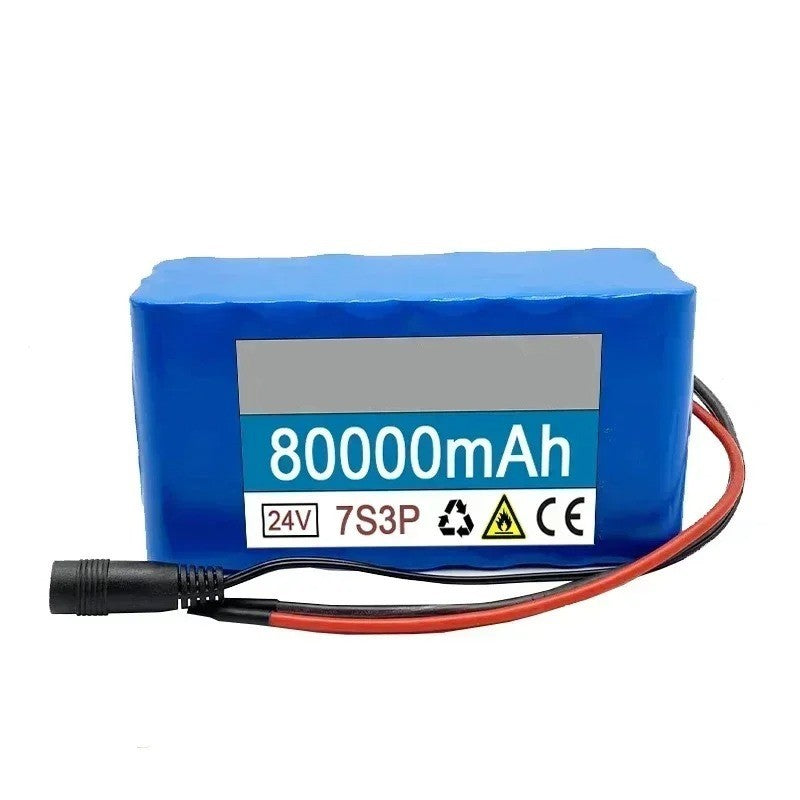 24V 80Ah 7S3P  Rechargeable Li-ion Battery Pack with BMS for E-Bike Scooter