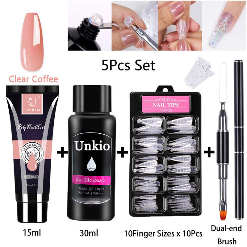 15ml Extension Gel Nail Polish Semi Permanent UV Hard Gel Nails Finger Prolong