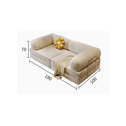 Floor Couch Compression Convertible Floor Sofa Beds with 2 Pillows 200*100*75
