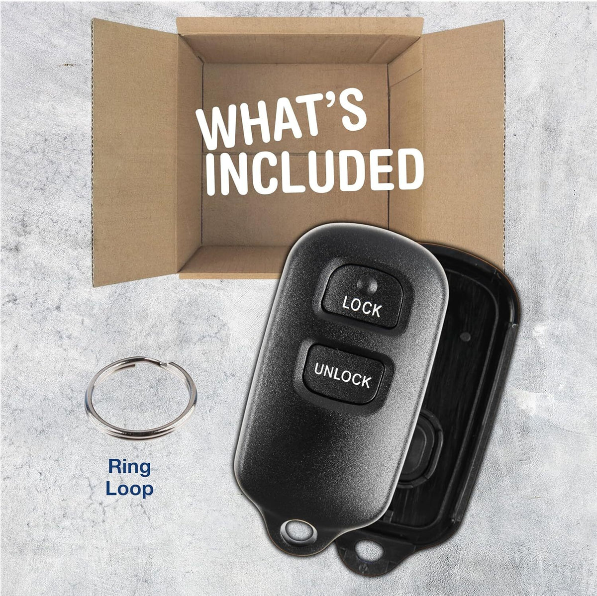 Keyless Option Key Fob Cover Case Replacement for Toyota 3-Button Remote Shell