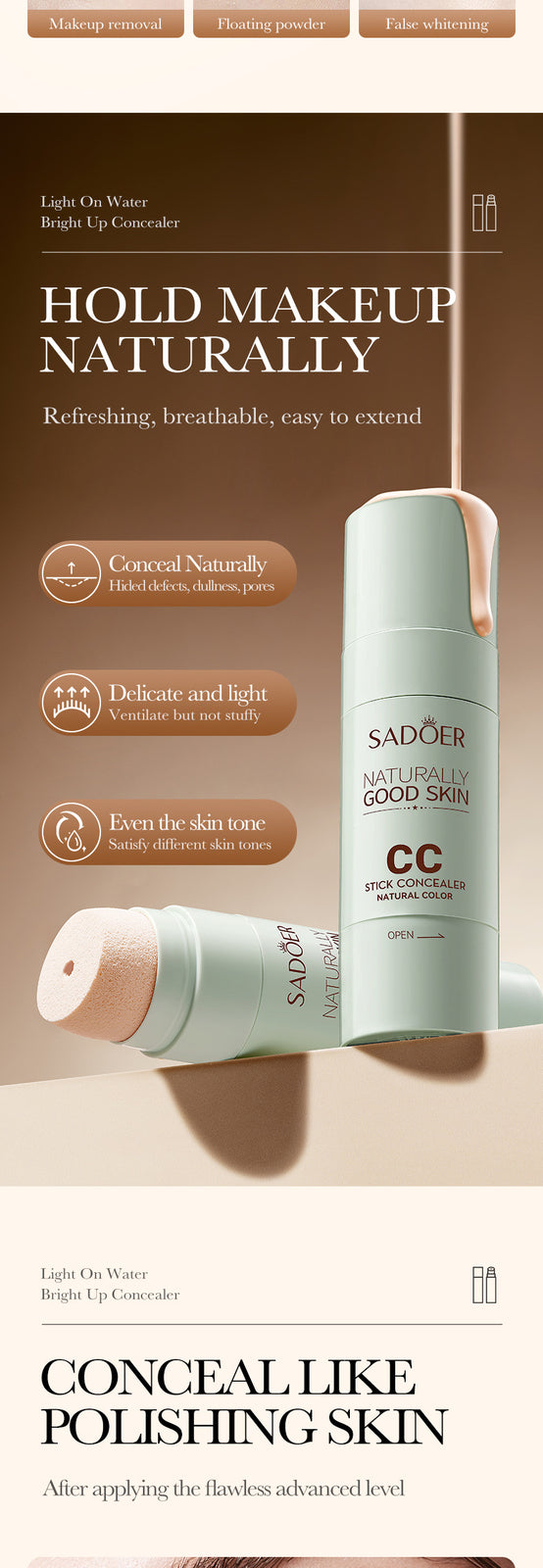 Waterproof Long-lasting CC Stick Concealer