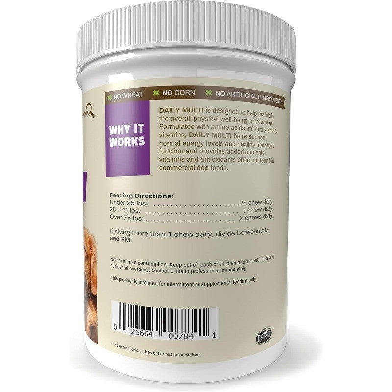 Daily Dog Multivitamin Chews with Amino Acids for Energy & Health