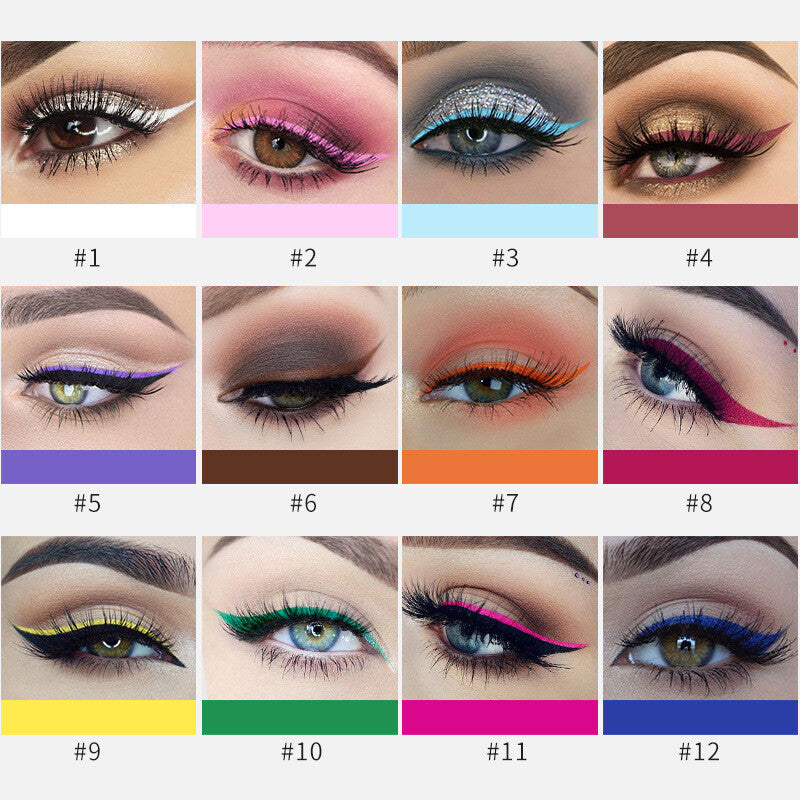 12pcs Gift Set Eye Shadow & Eyeliner Matte & Quick-Dry Makeup for Women