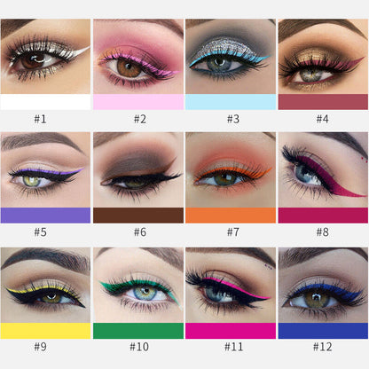 12pcs Gift Set Eye Shadow & Eyeliner Matte & Quick-Dry Makeup for Women