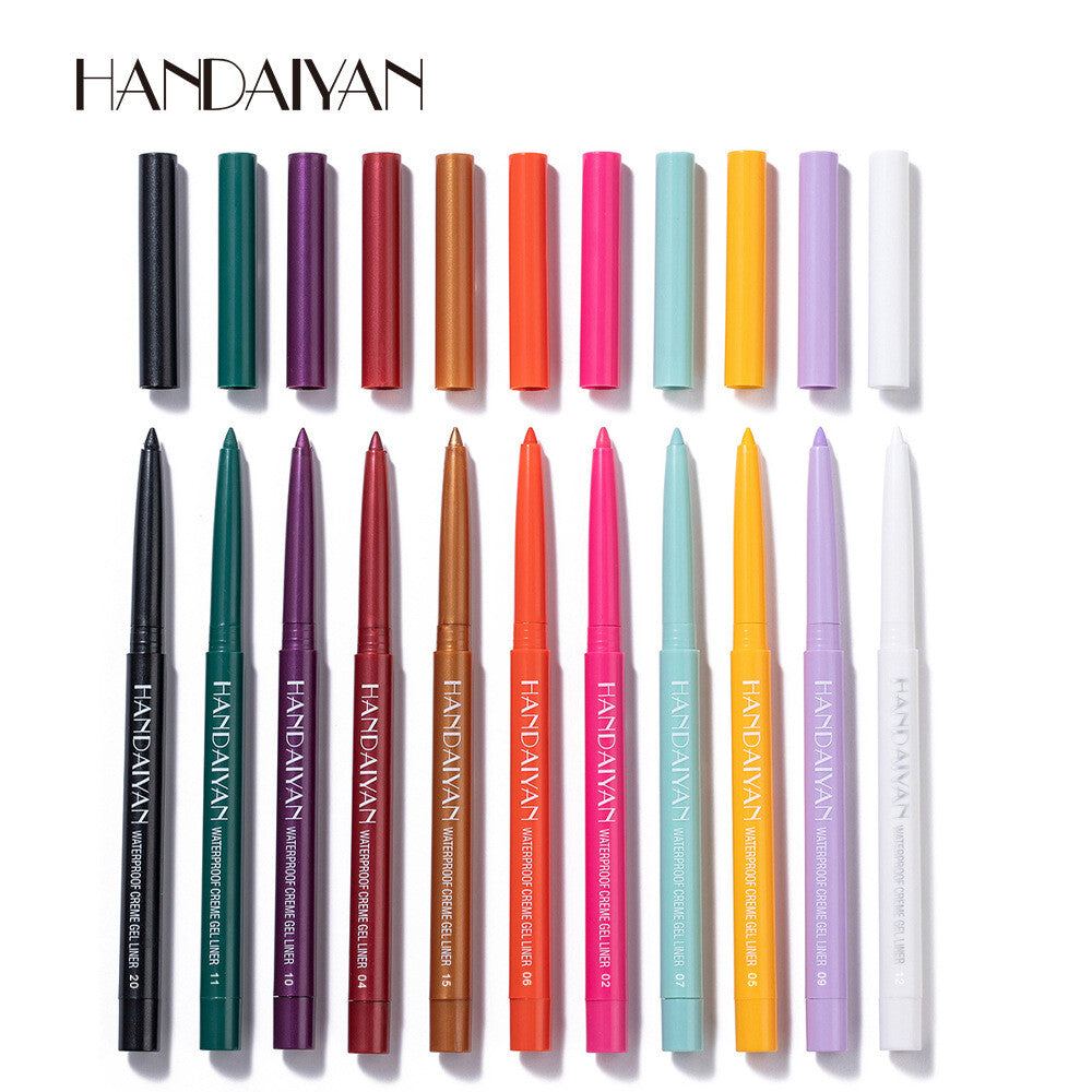 20 Color Liquid Eyeliner Pencil Black Brown Blue Waterproof Long-Lasting Makeup