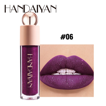 8-Color Shimmer Lip Gloss - Velvet Matte & Glossy, Moisturizing Liquid Lipstick