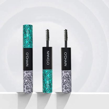 2-in-1 Double-Ended Mascara - Volumizing Base + Color Top Coat, Smudge-Proof