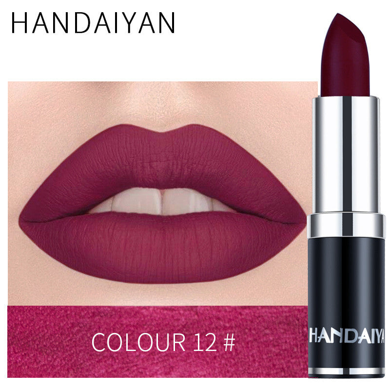 Velvet Matte Lipstick – Waterproof, Long-Lasting & Smudge-Proof Red Nude Purple