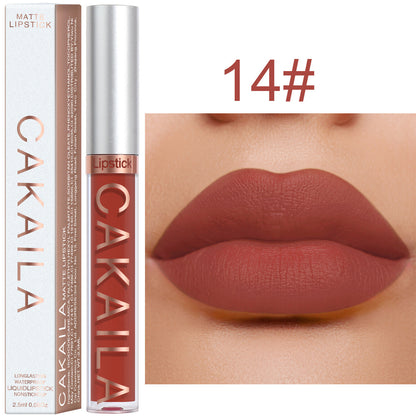 18-Color Matte Liquid Lipstick - Waterproof Smudge-Proof, Long-Lasting Lip Gloss