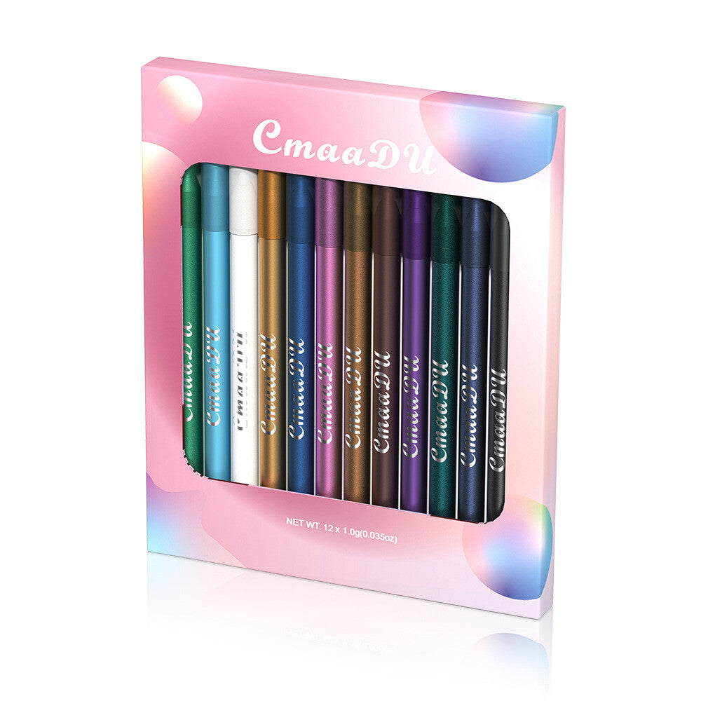 12 Colors Lying Silkworm Pen Eye Shadow Eyeliner Pen Waterproof Long Lasting
