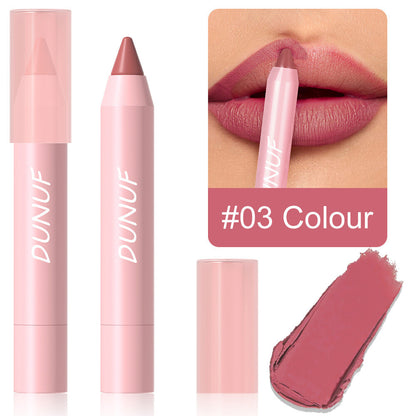 18-Color Matte Lip Pencil Gloss - Waterproof Long Lasting Smudge Proof Non-Stick