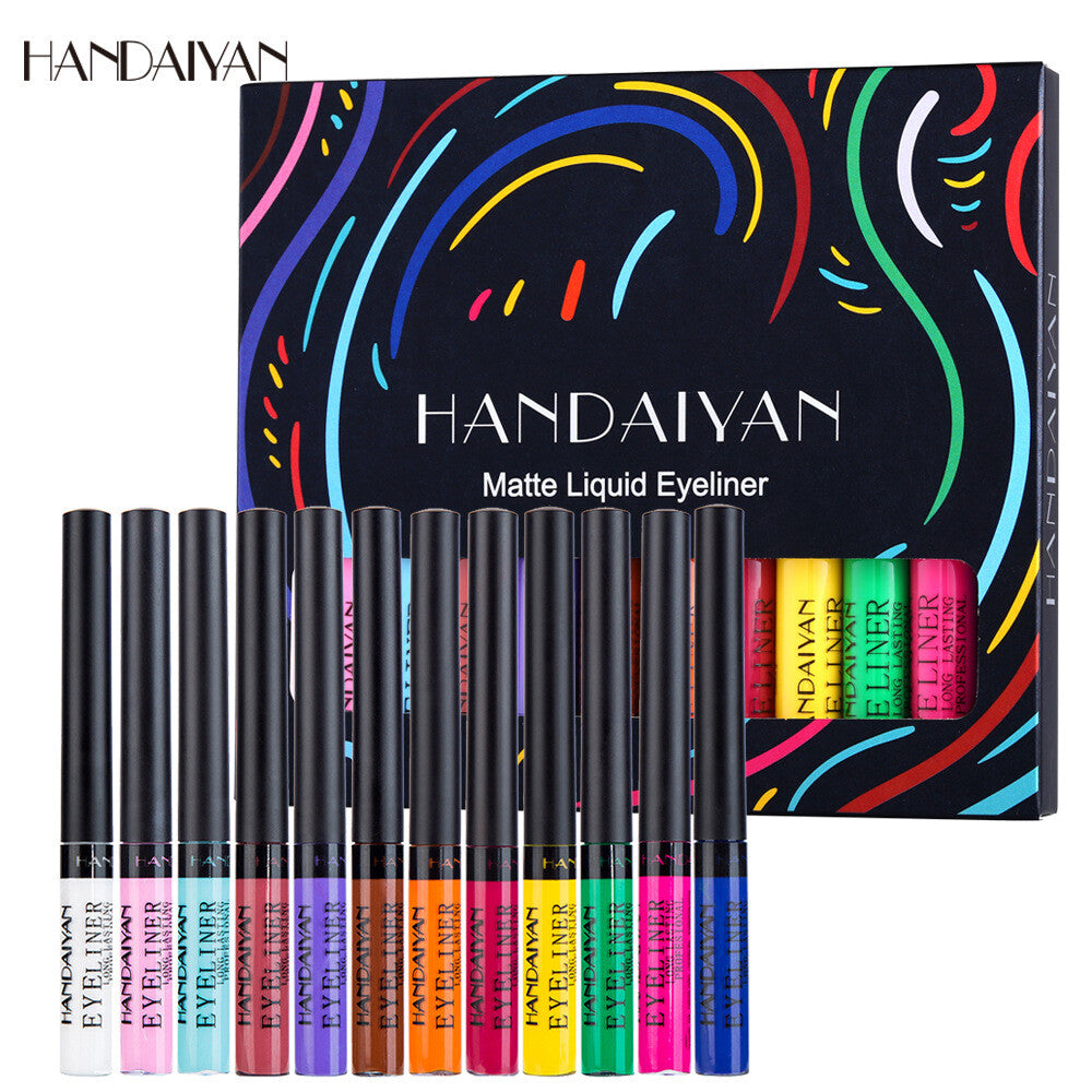 12pcs Gift Set Eye Shadow & Eyeliner Matte & Quick-Dry Makeup for Women