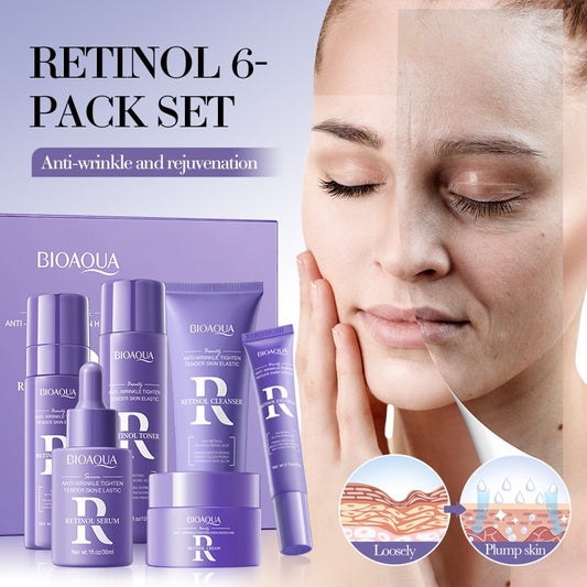 Retinol Anti-Aging Skincare Set Firming Hydrating Cleanser Toner Eyecream Serum