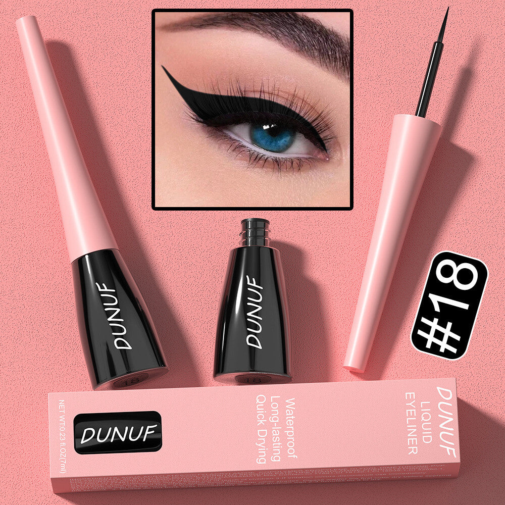 8Color Waterproof Liquid Eyeliner Vibrant Longwear Smudge-Proof Makeup for Women