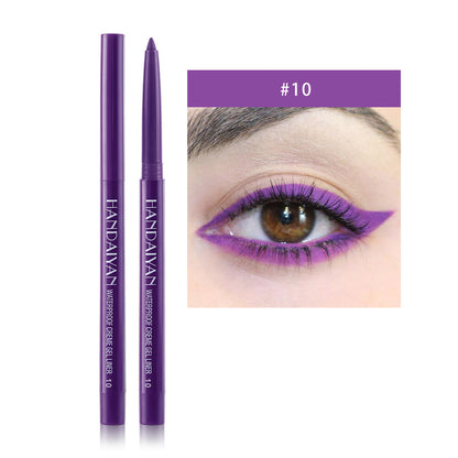 20-Color Eyeliner & Brow Pencil - Quick-Dry, Waterproof, Twist-Up Waterproof