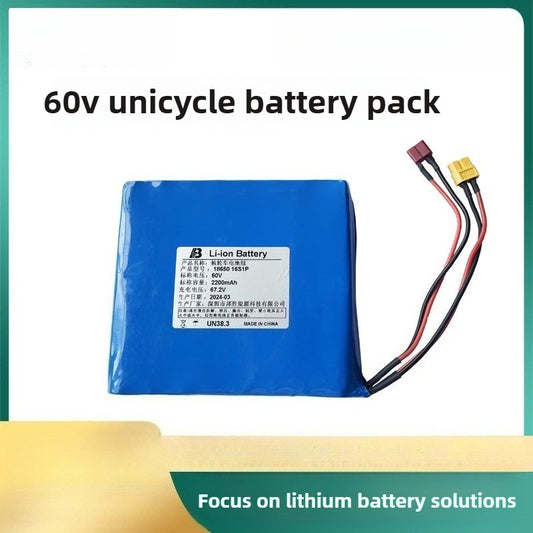60V 2.2Ah Li-ion Battery for Ride-On Car Unicycle Kart Power Supply