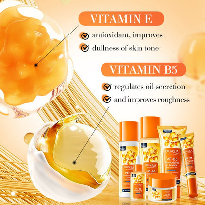 Vitamin E B5 Skincare Set Anti-Wrinkle Hydrating Cleamser Toner Cream Lotion