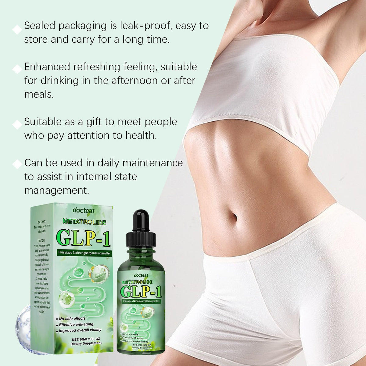 Docteat Appetite Control Drops - Supports Sugar Metabolism & Gut Health