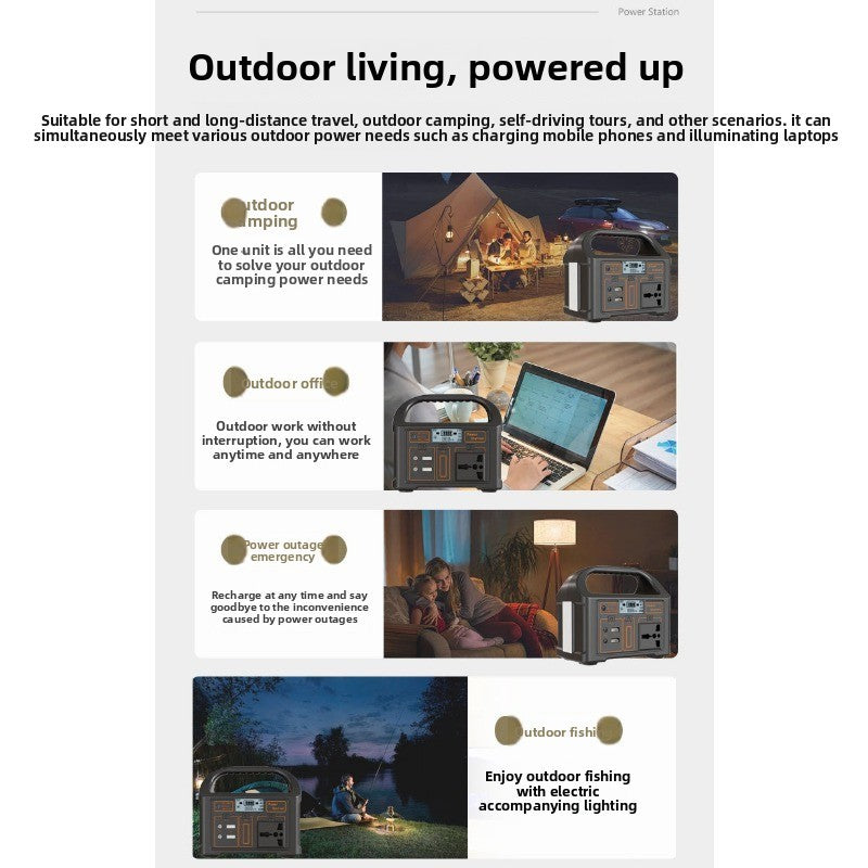 100W Portable Power Station 110V/220V LiFePO4 for Outdoor Camping Emergency