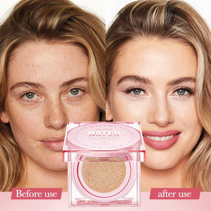 Glass Skin Cushion BB Cream - Full Coverage, 3D Contour, Tone-Up & Hydra-Glow