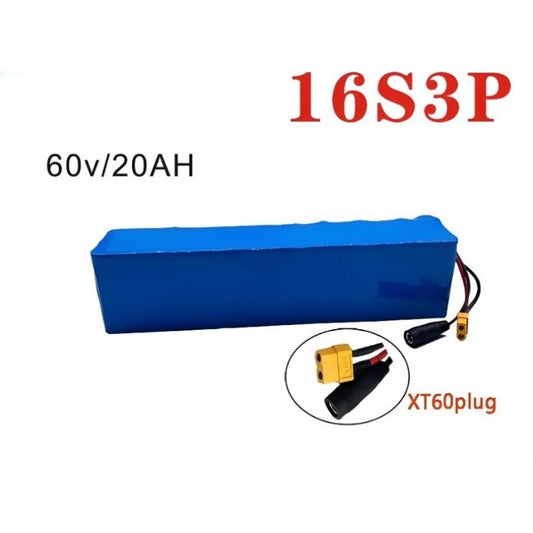 60V 20Ah 16S3P High-Power Li-ion Battery Pack for E-Bike Scooter Motorcycle